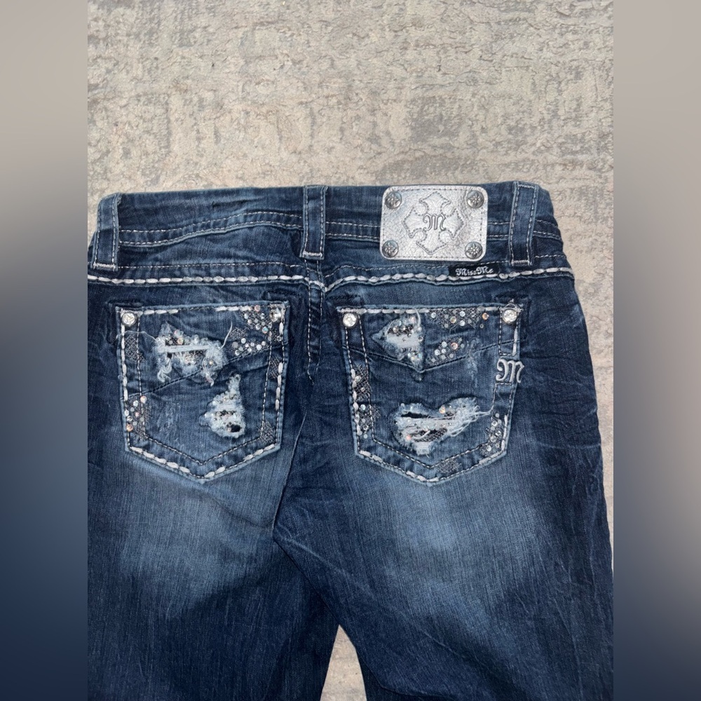 Miss Me Dark Blue Women's Jeans - Picture 4 of 6